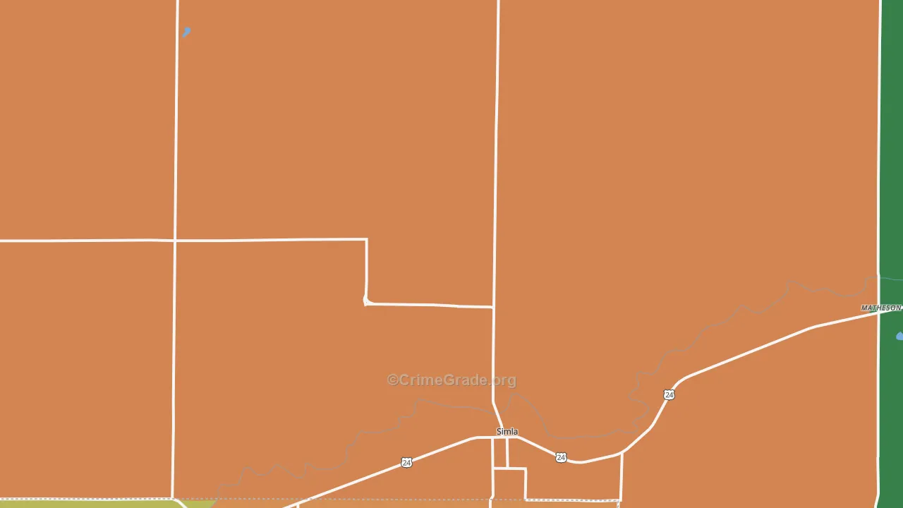 Simla, CO Map of Assault Rates