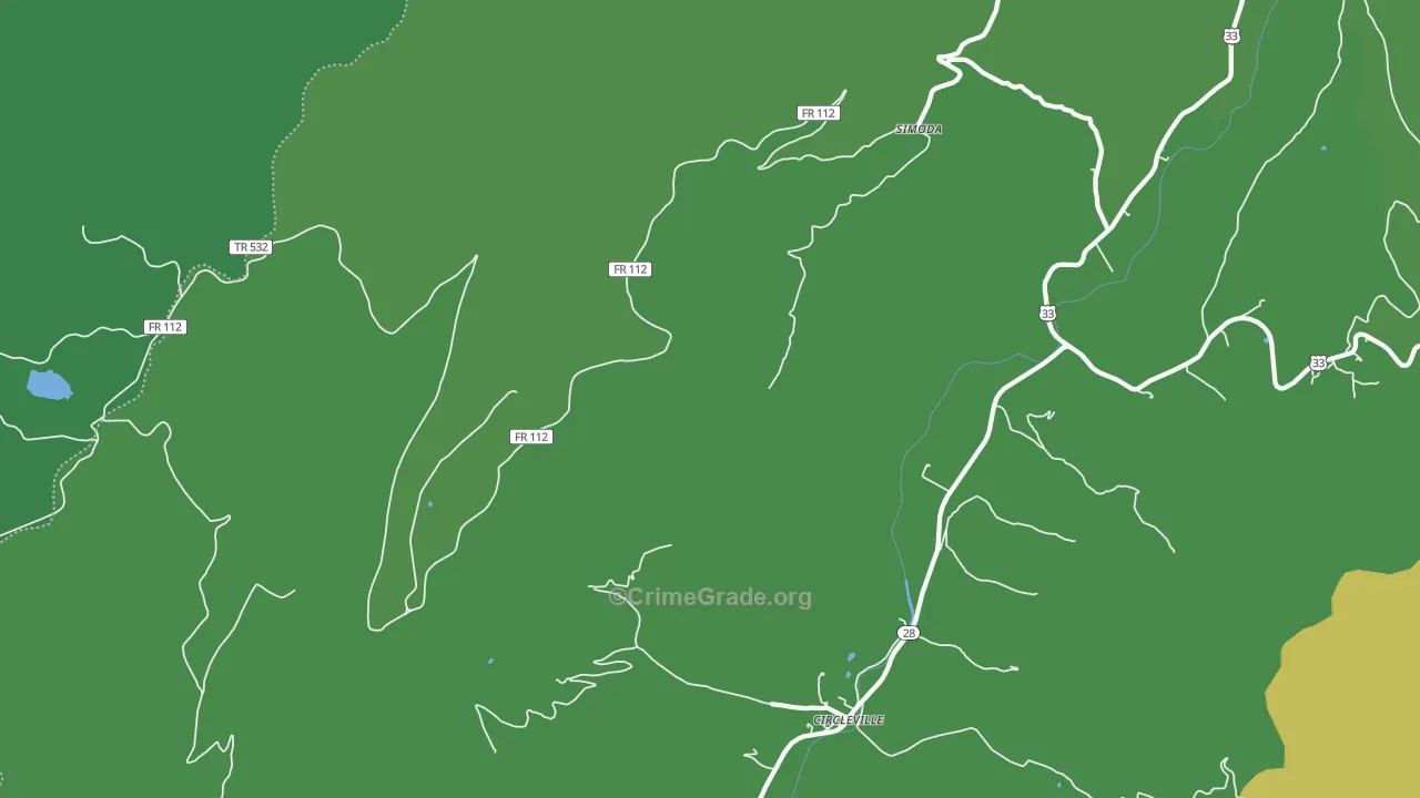 Simoda, WV Map of Assault Rates