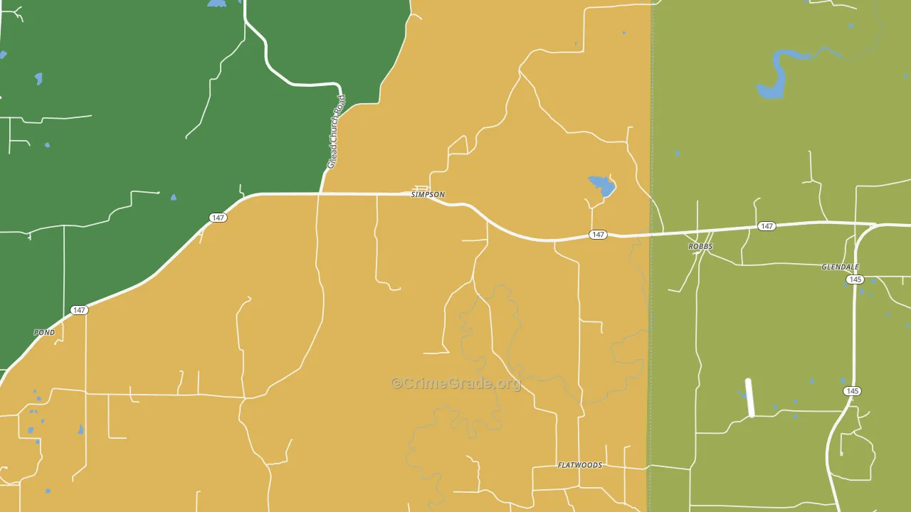 Simpson, IL Map of Assault Rates