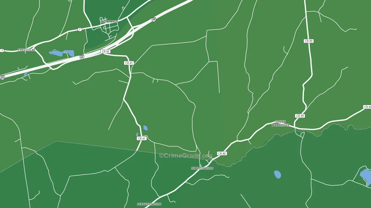 Simpsonville, NY Map of Assault Rates