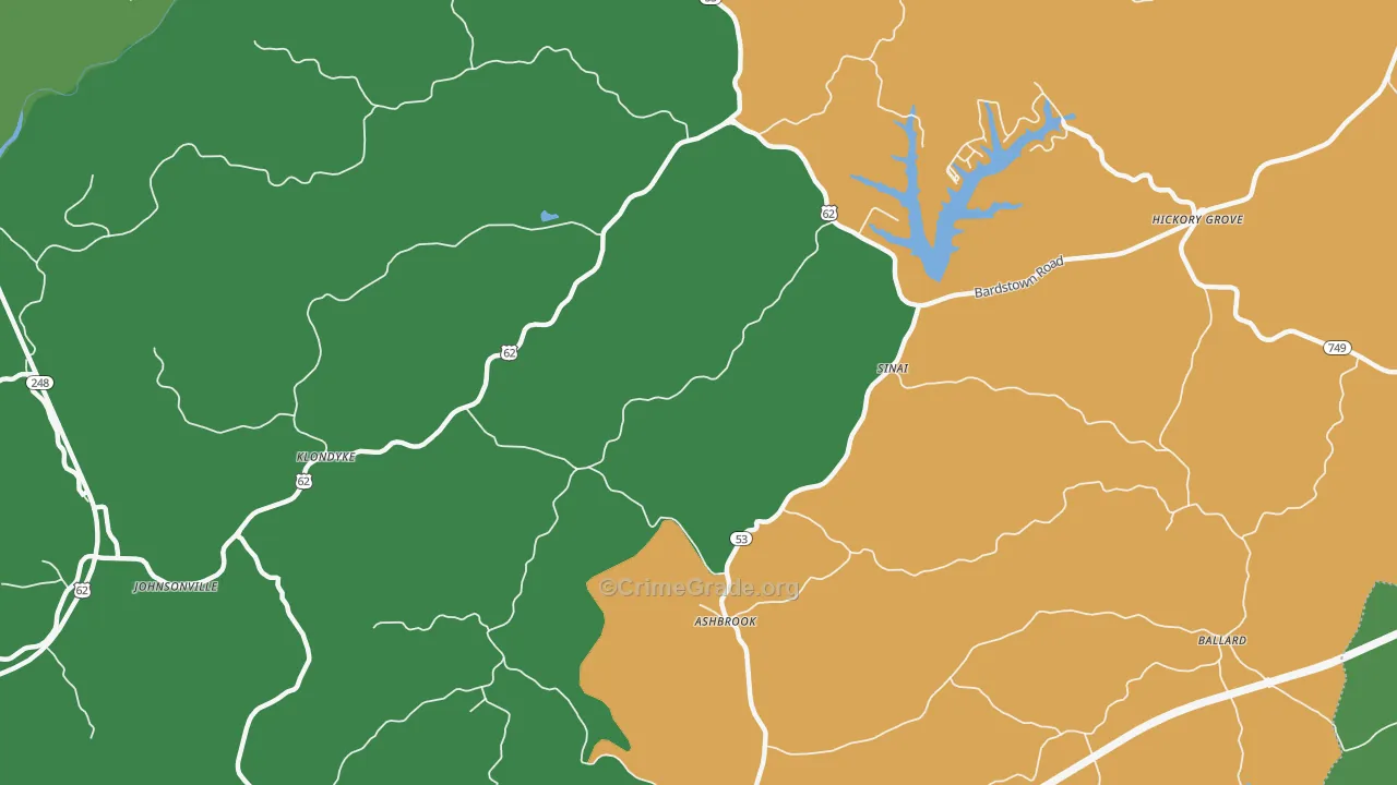 Sinai, KY Map of Assault Rates