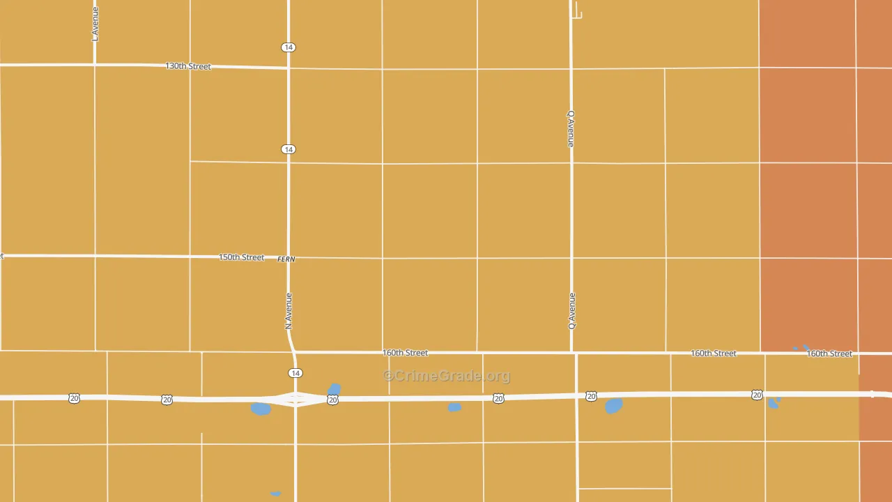 Sinclair, IA Map of Assault Rates