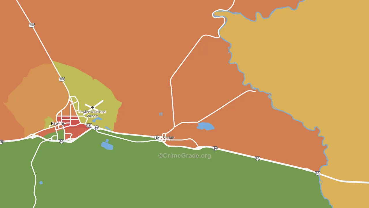Sinclair, WY Map of Assault Rates