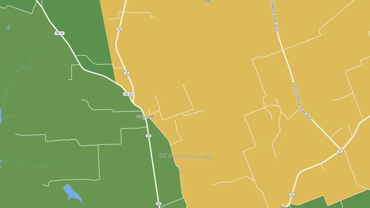 Singleton, TX Map of Assault Rates