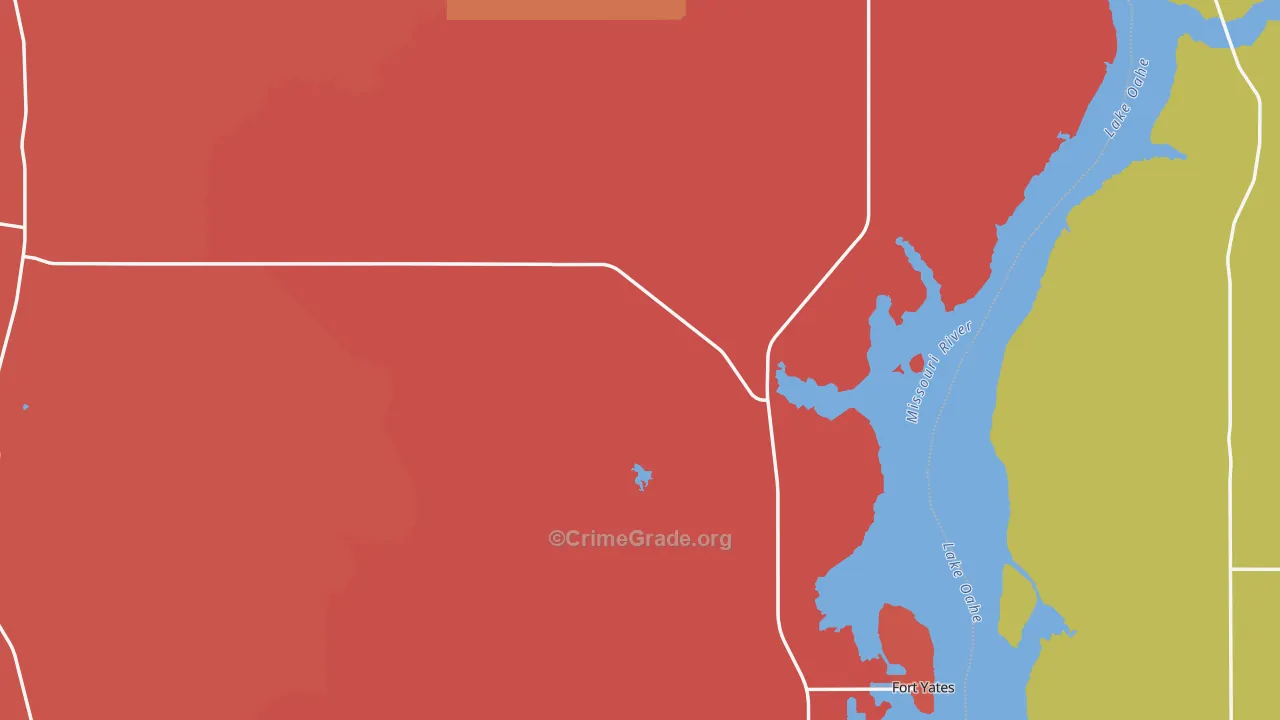 Sioux County, ND Map of Assault Rates