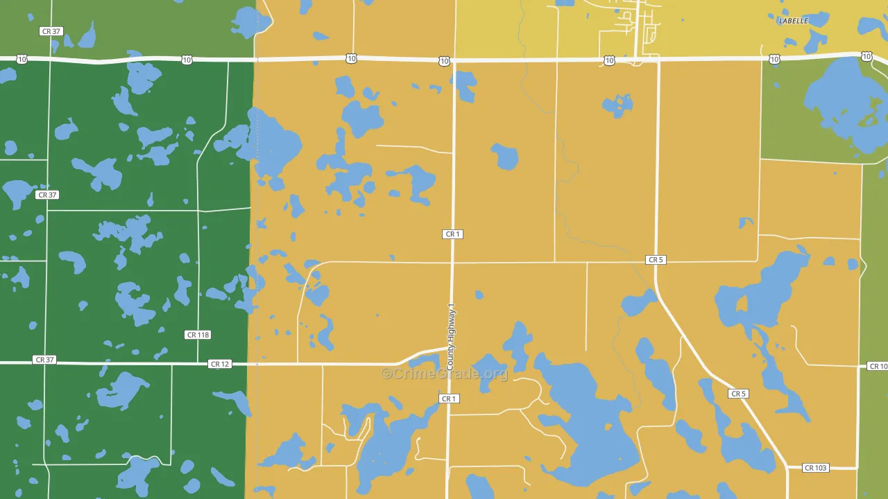 Sioux Valley, MN Map of Assault Rates