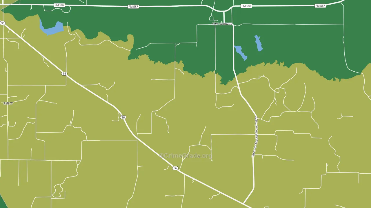 Sipe Springs, TX Map of Assault Rates