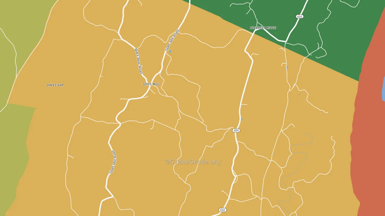 Sipes Mill, PA Map of Assault Rates