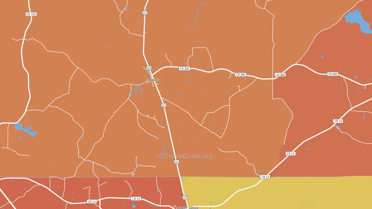 Sirmans, FL Map of Assault Rates