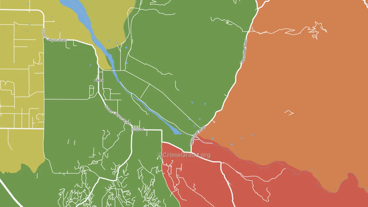Sisquoc, CA Map of Assault Rates
