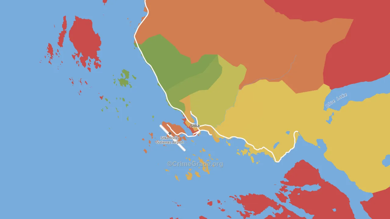 Sitka, AK Map of Assault Rates