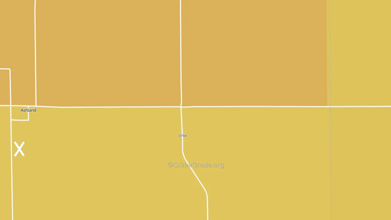 Sitka, KS Map of Assault Rates