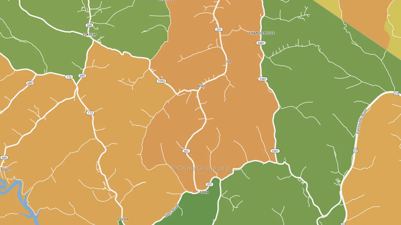 Sitka, KY Map of Assault Rates