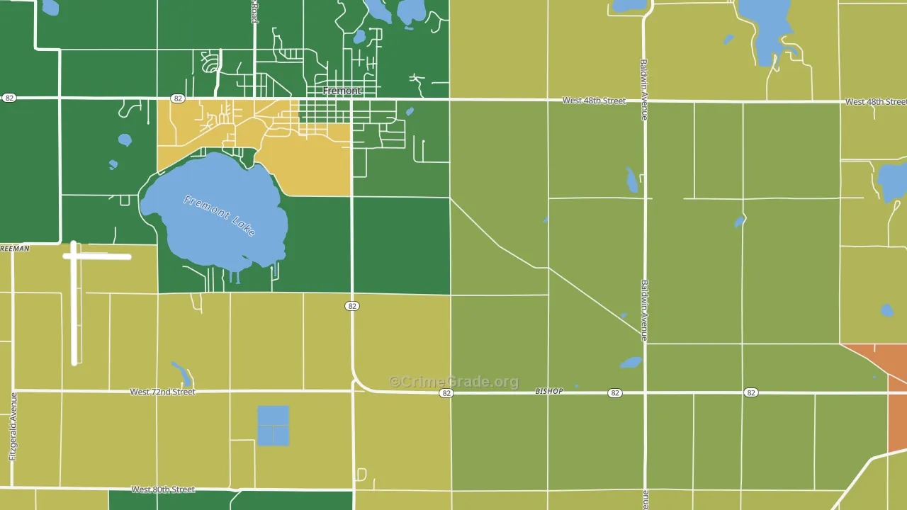Sitka, MI Map of Assault Rates