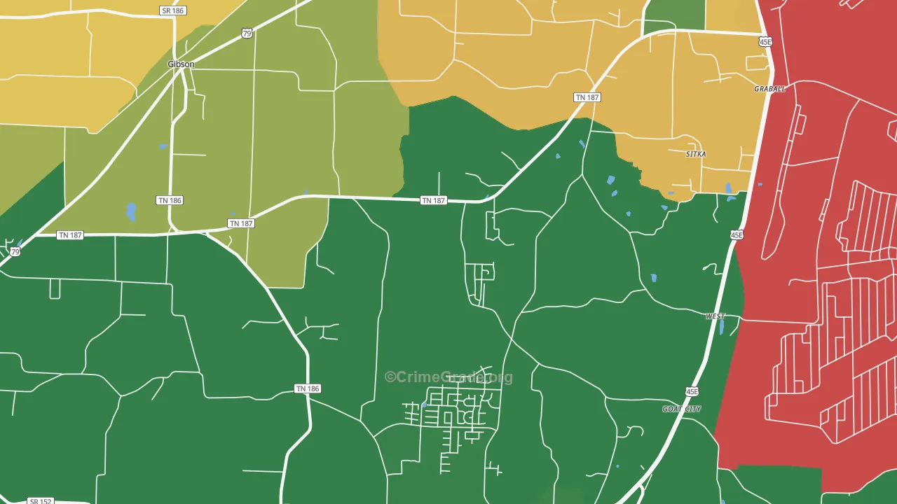 Sitka, TN Map of Assault Rates
