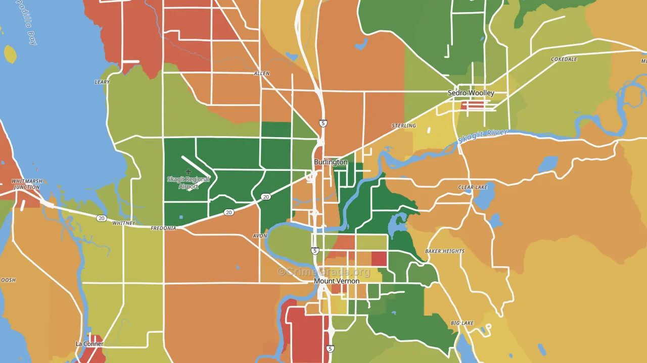 Skagit County, WA Map of Assault Rates