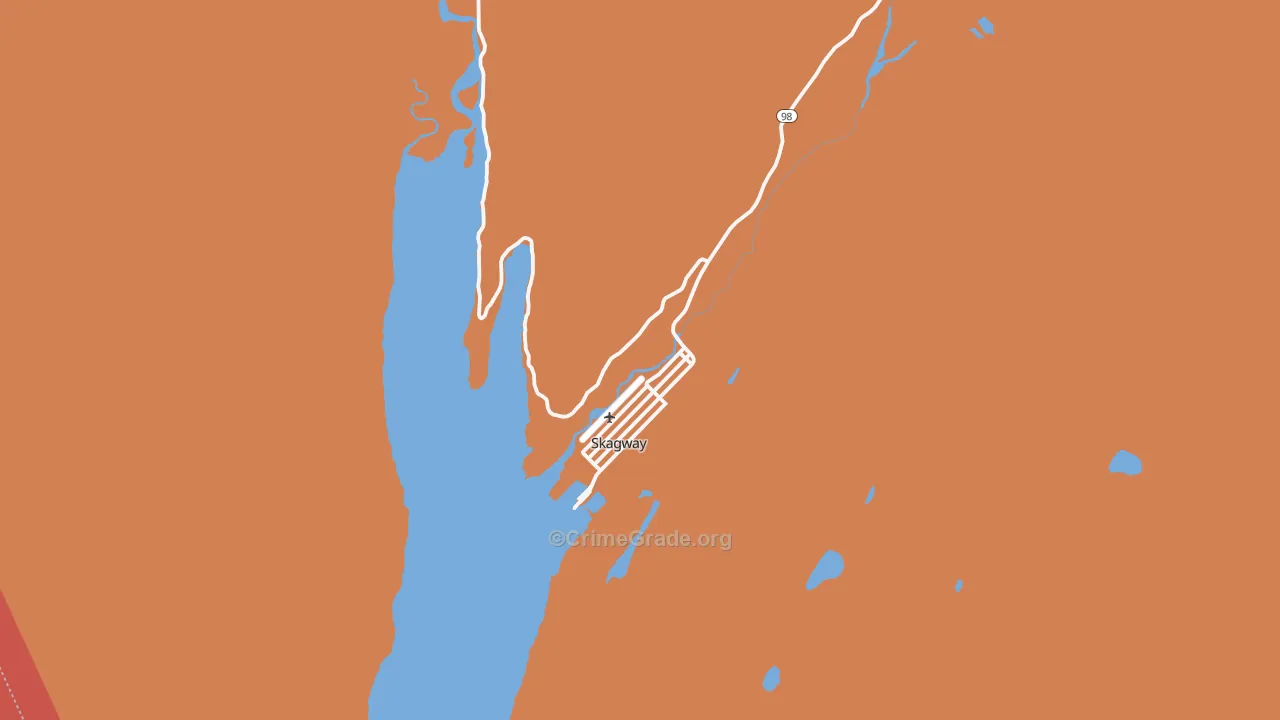 Skagway, AK Map of Assault Rates