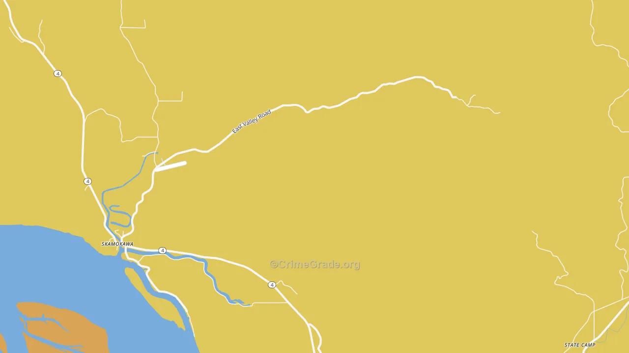 Skamokawa Valley, WA Map of Assault Rates