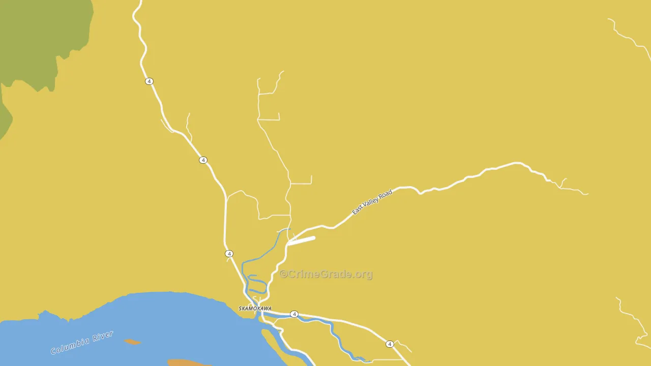 Skamokawa, WA Map of Assault Rates