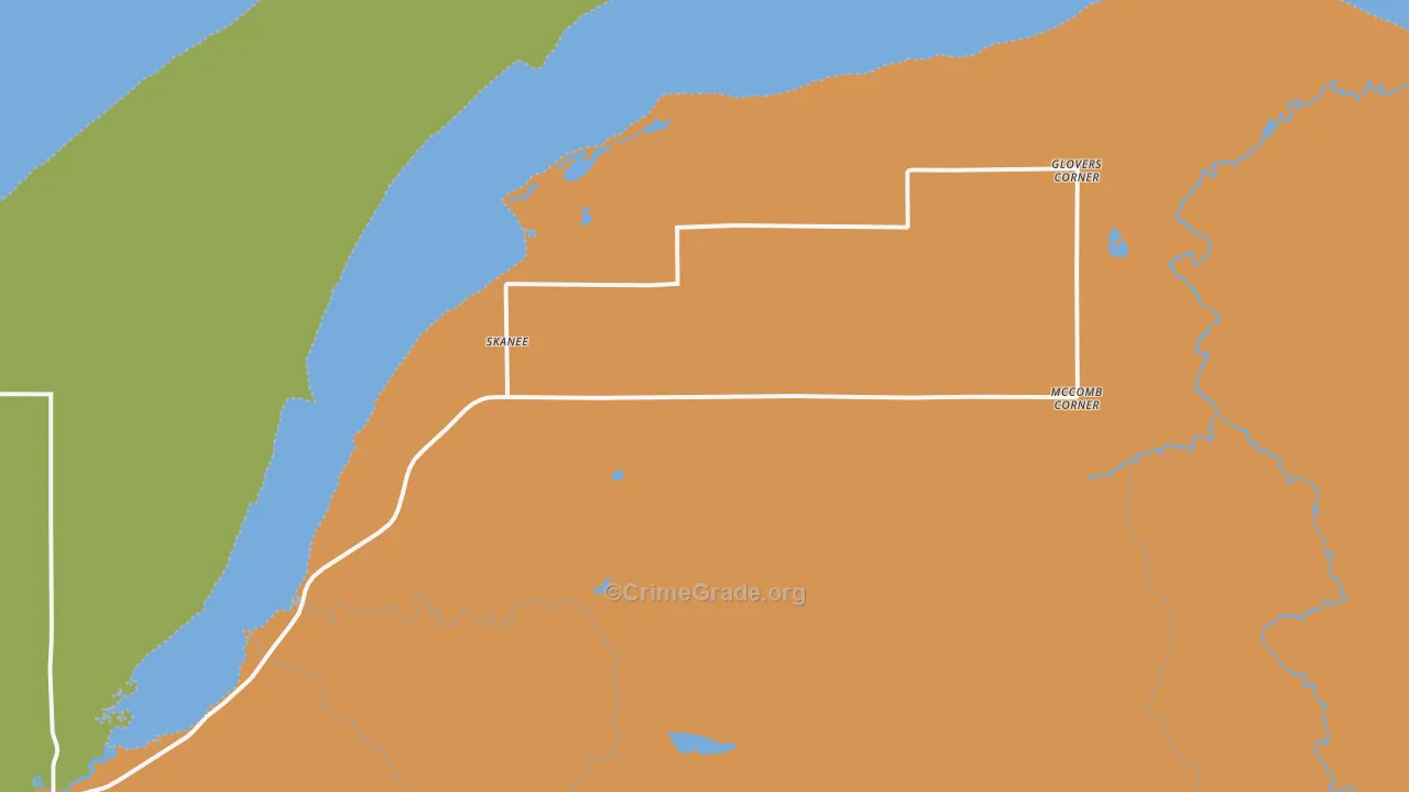 Skanee, MI Map of Assault Rates