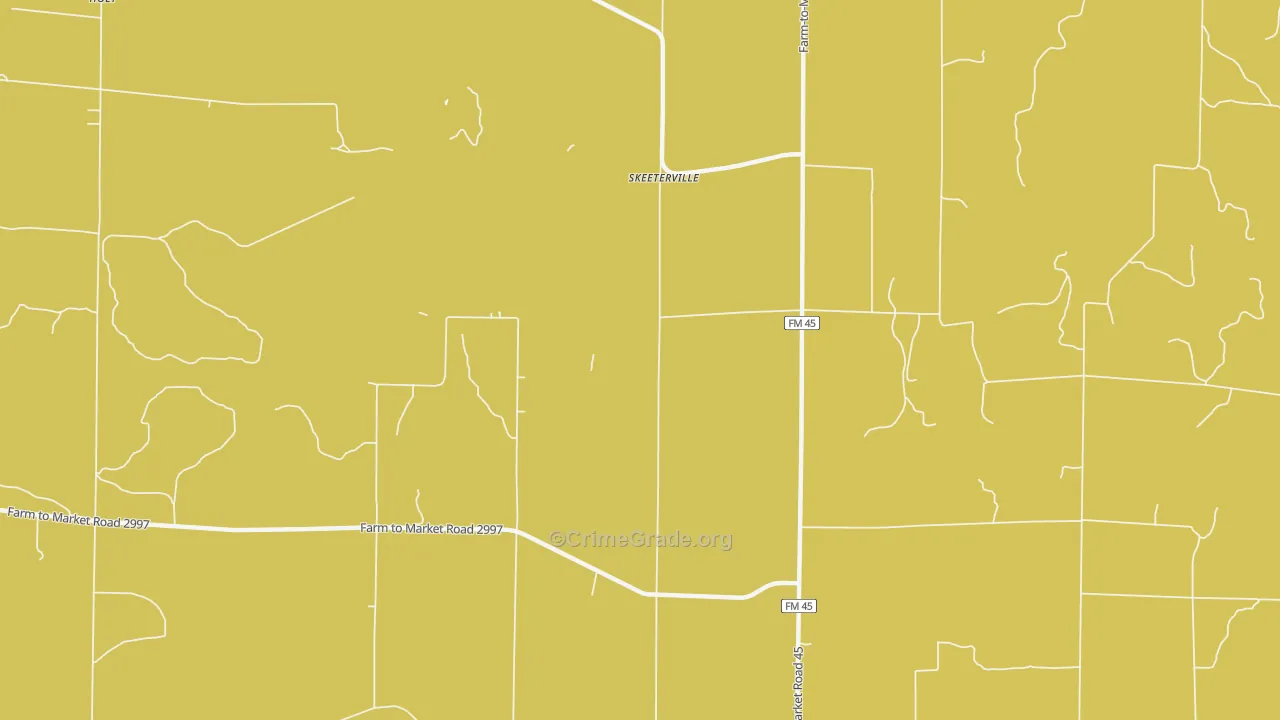 Skeeterville, TX Map of Assault Rates