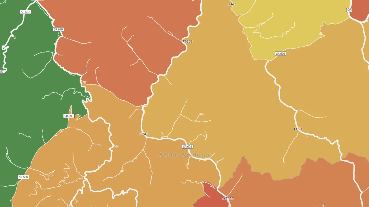 Skeggs, VA Map of Assault Rates