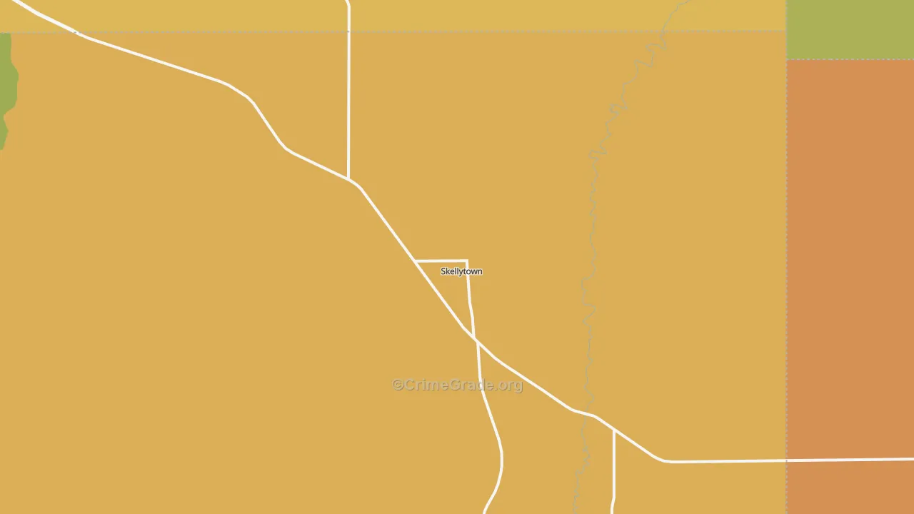Skellytown, TX Map of Assault Rates