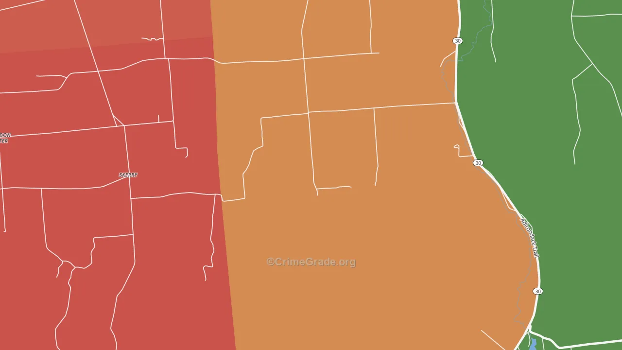 Skerry, NY Map of Assault Rates