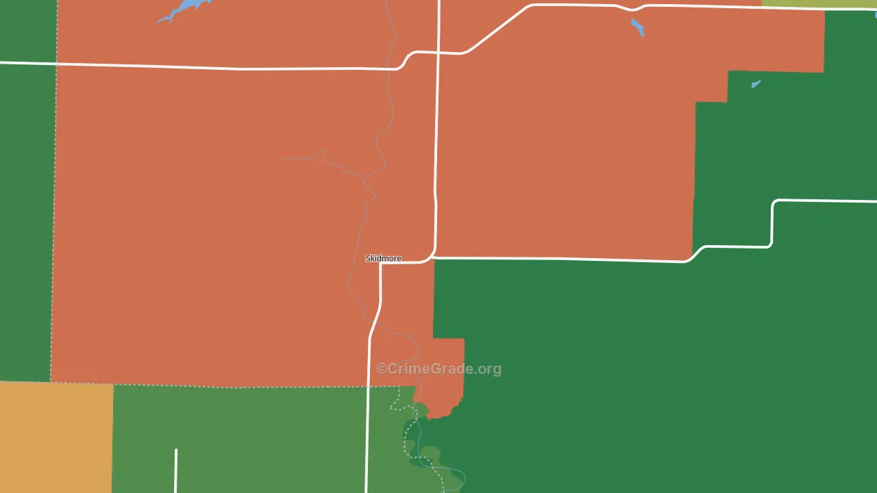 Skidmore, MO Map of Assault Rates