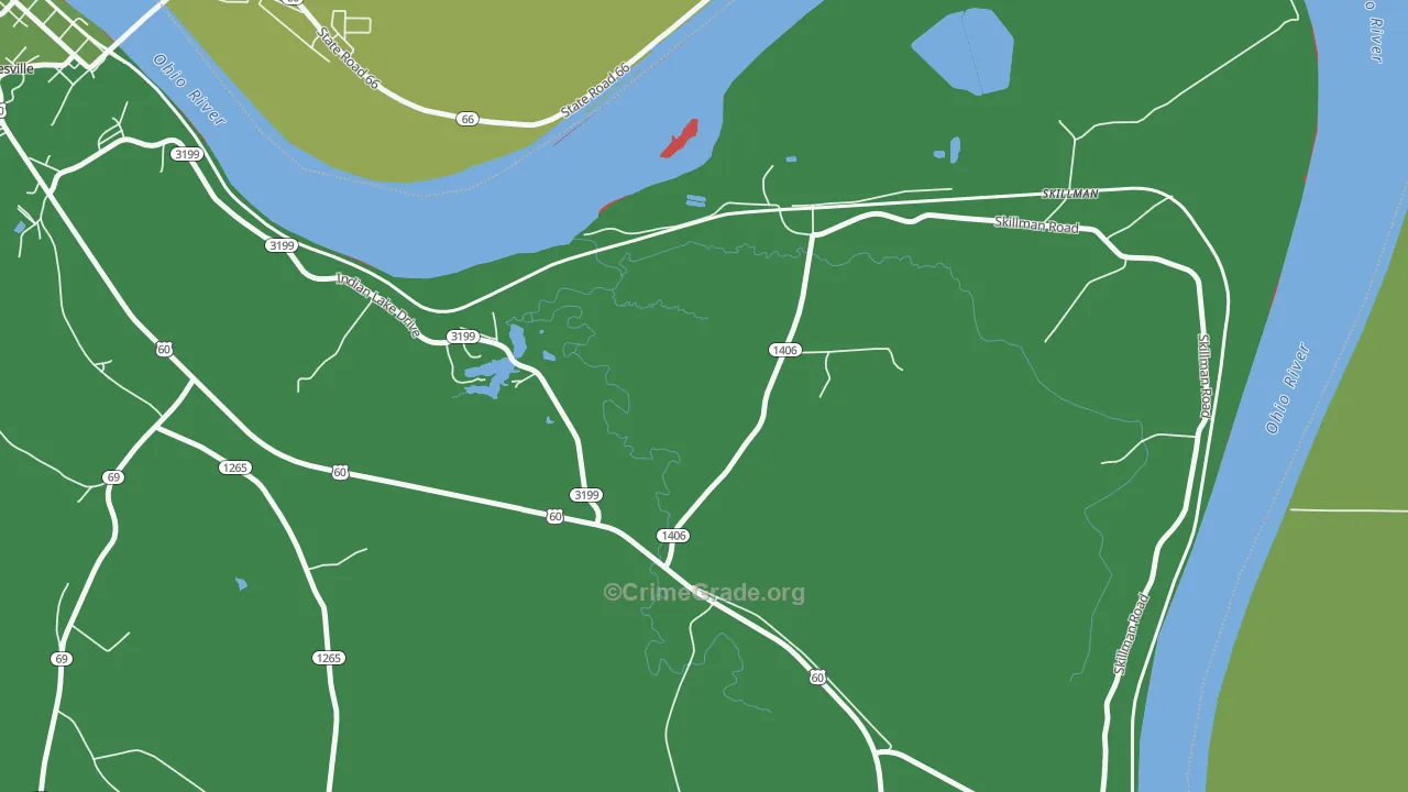 Skillman, KY Map of Assault Rates