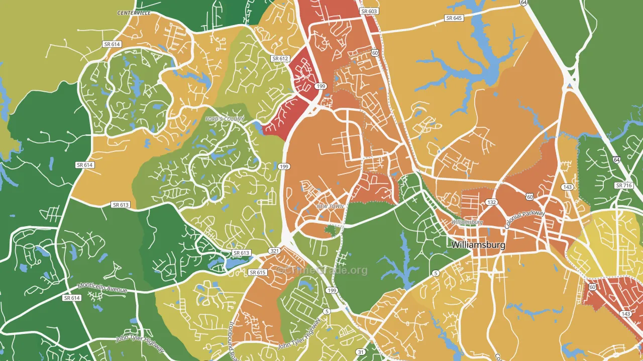 Skipwith Farms, VA Map of Assault Rates