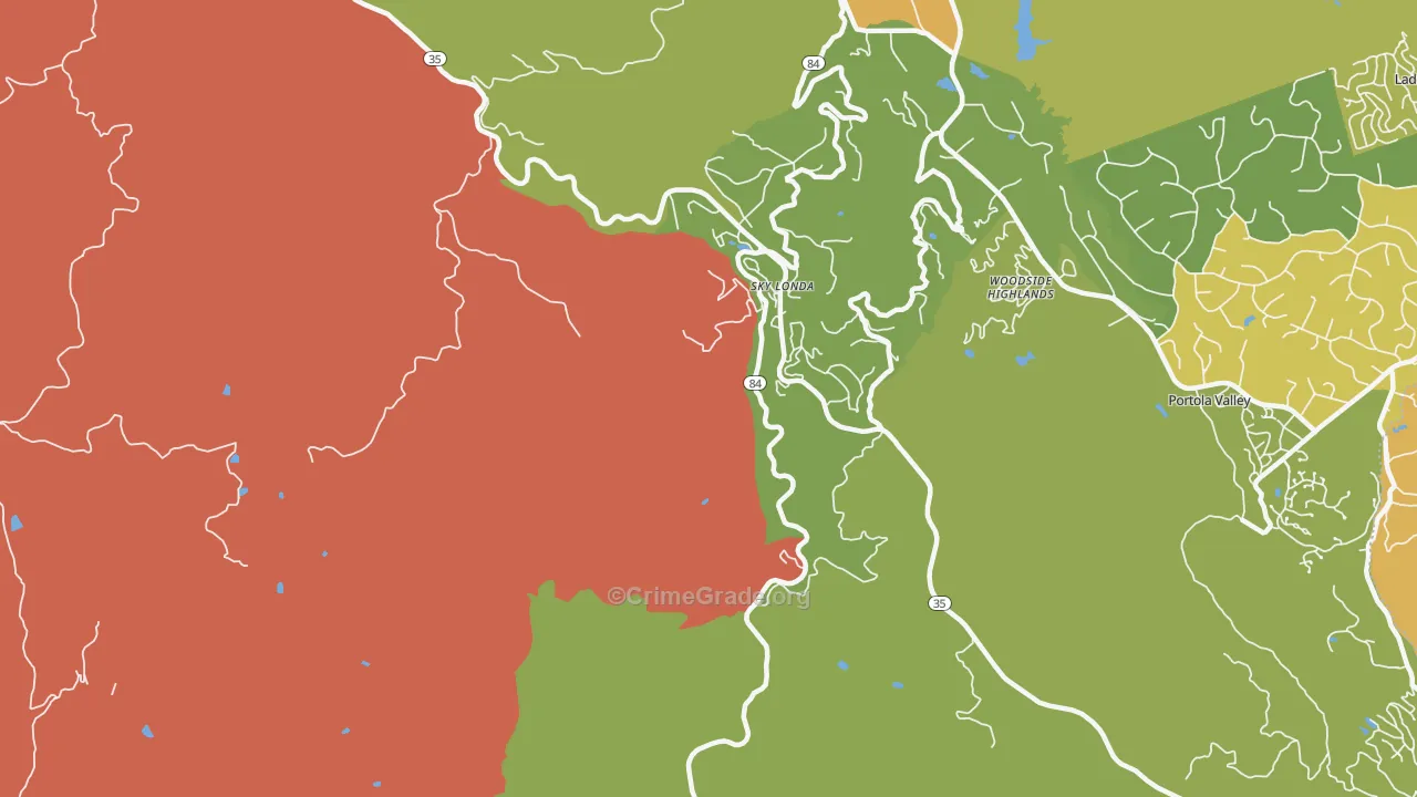 Sky Londa, CA Map of Assault Rates