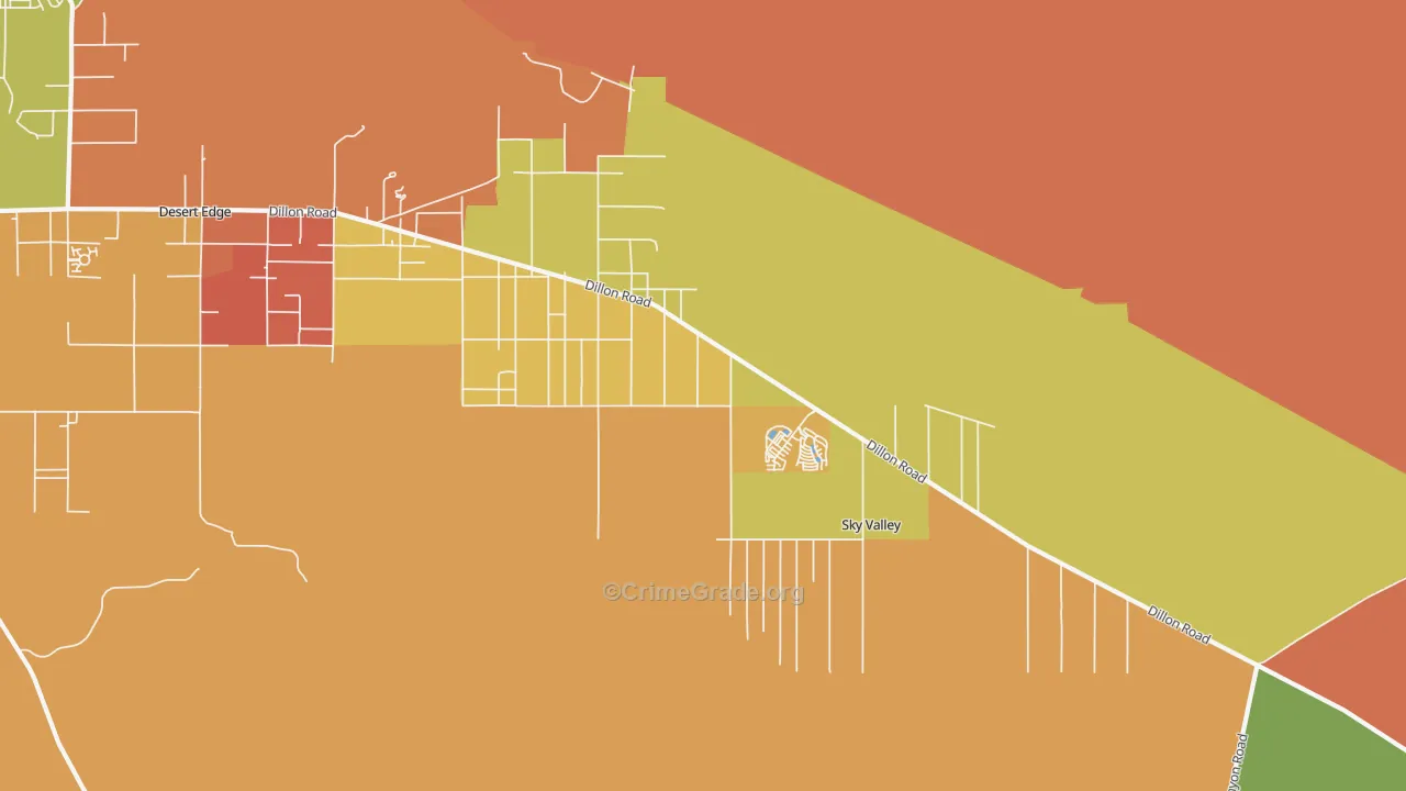 Sky Valley, CA Map of Assault Rates