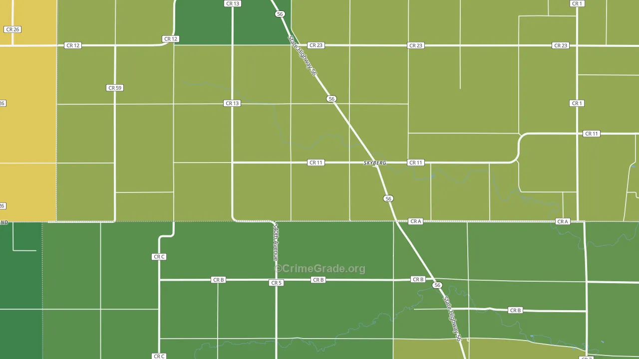 Skyburg, MN Map of Assault Rates