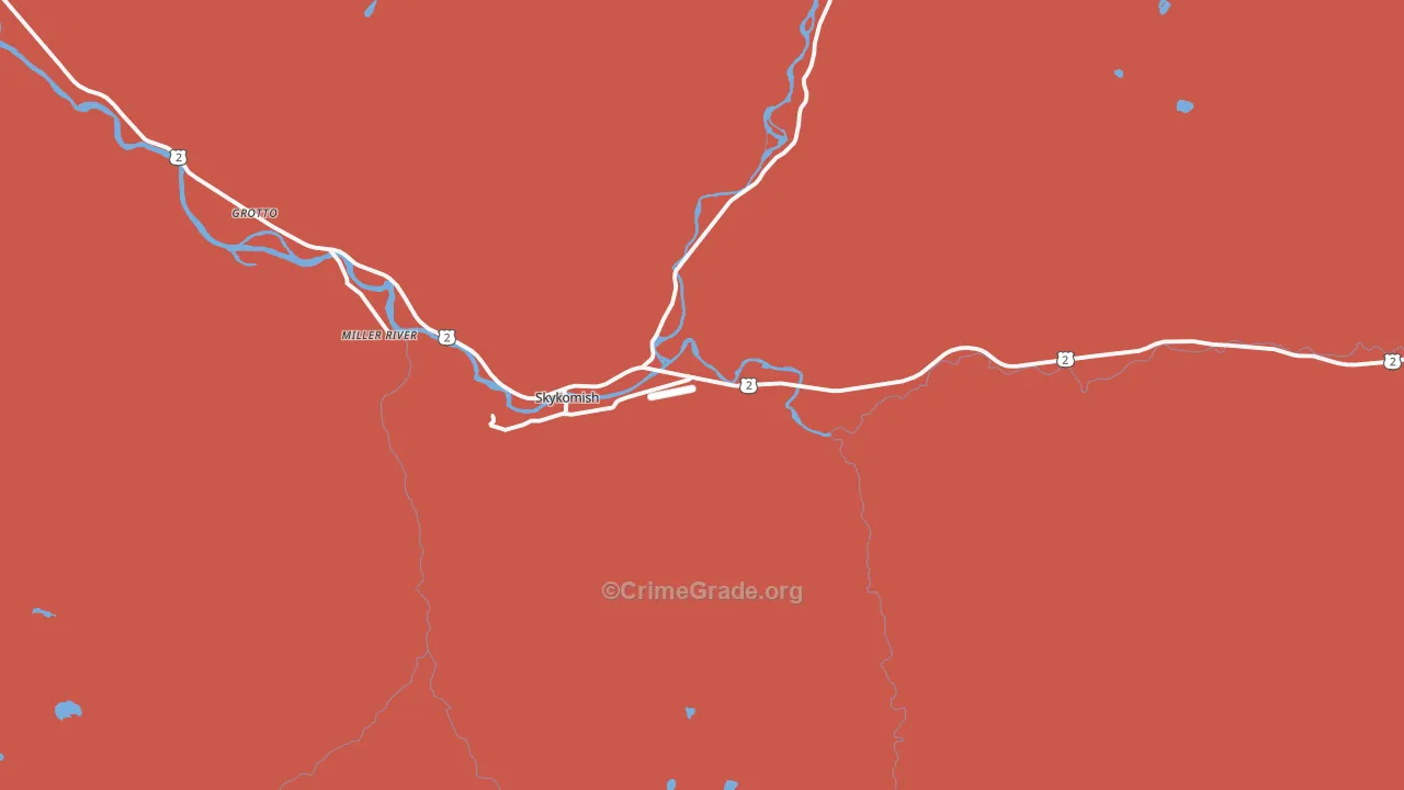 Skykomish, WA Map of Assault Rates