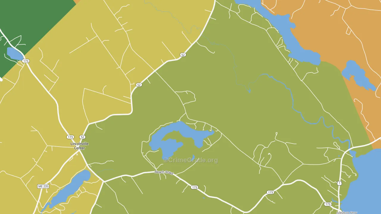 Slab City, ME Map of Assault Rates