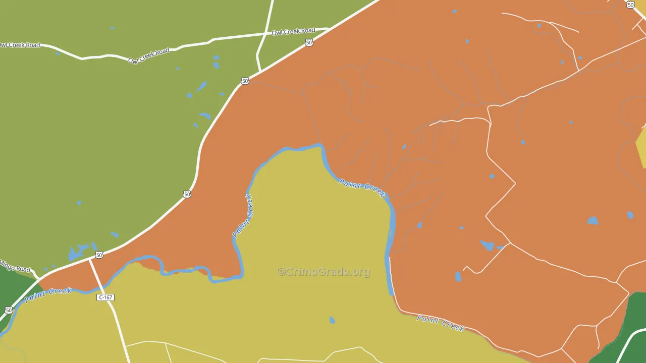 Slate Mills, OH Map of Assault Rates