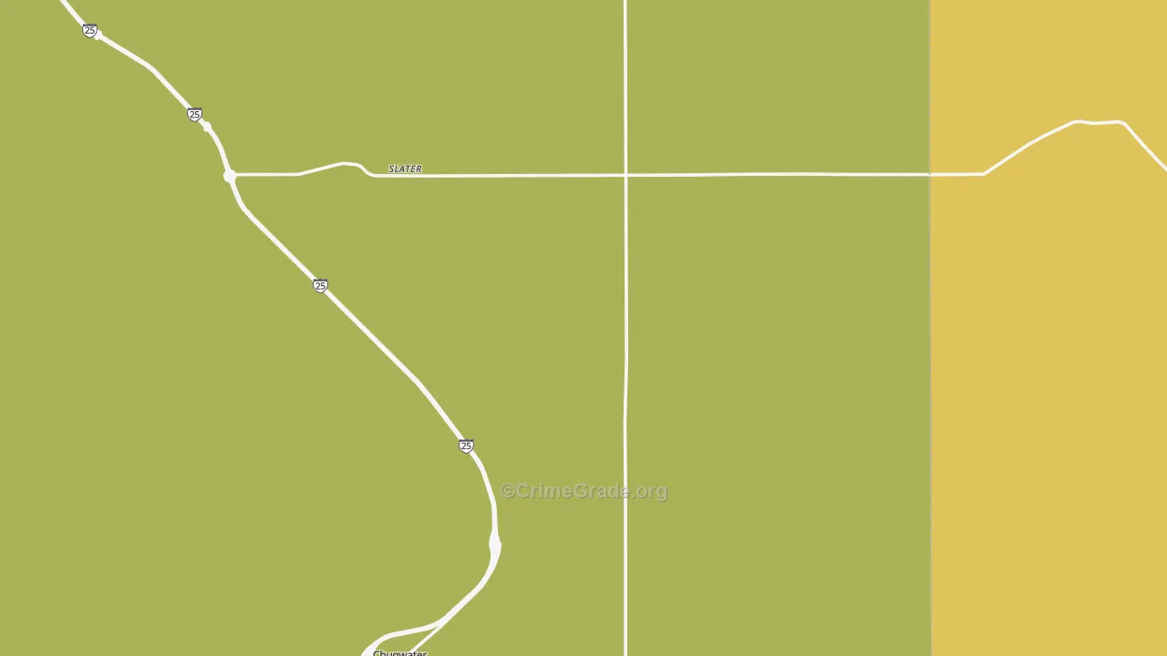 Slater, WY Map of Assault Rates