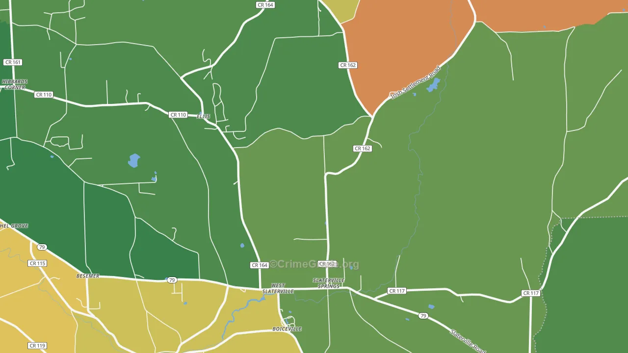 Slaterville Springs, NY Map of Assault Rates