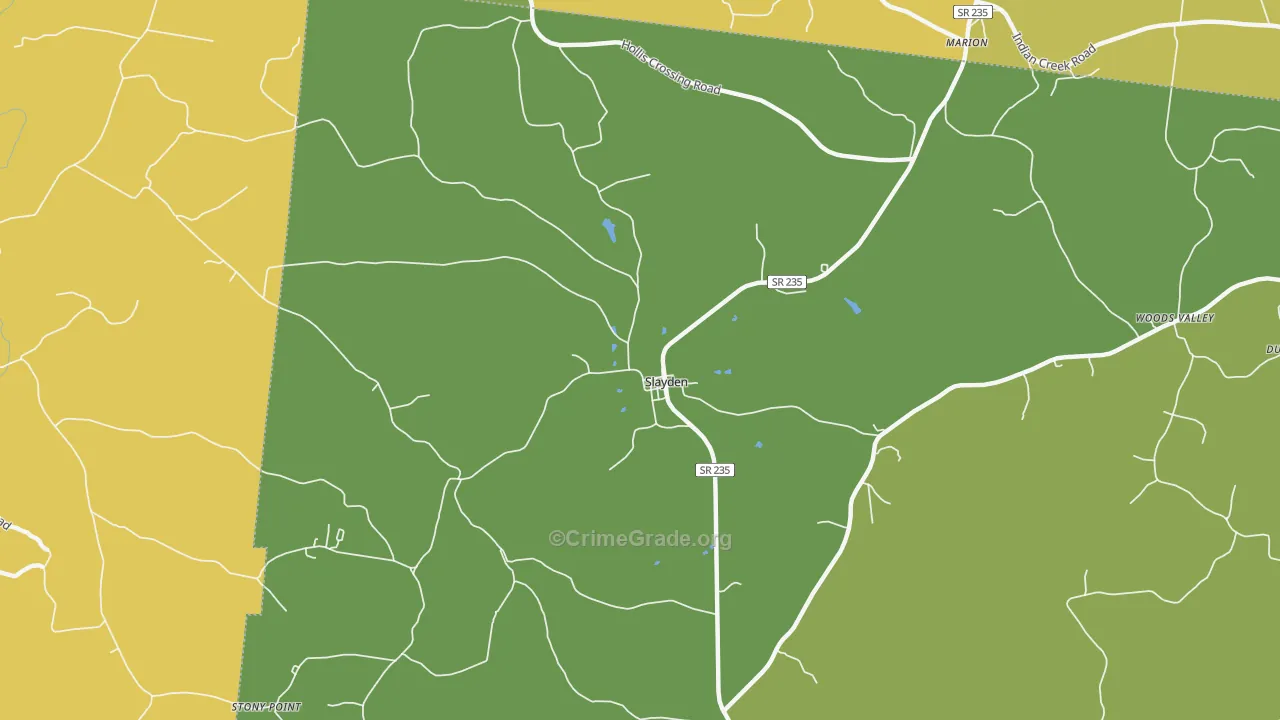 Slayden, TN Map of Assault Rates