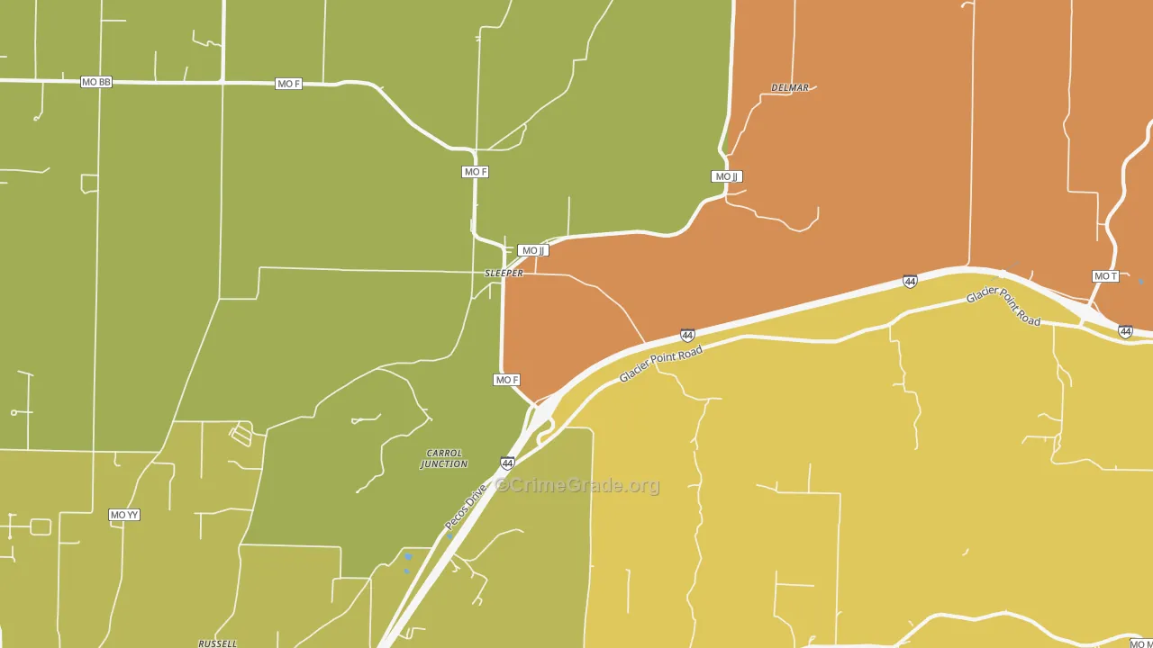 Sleeper, MO Map of Assault Rates