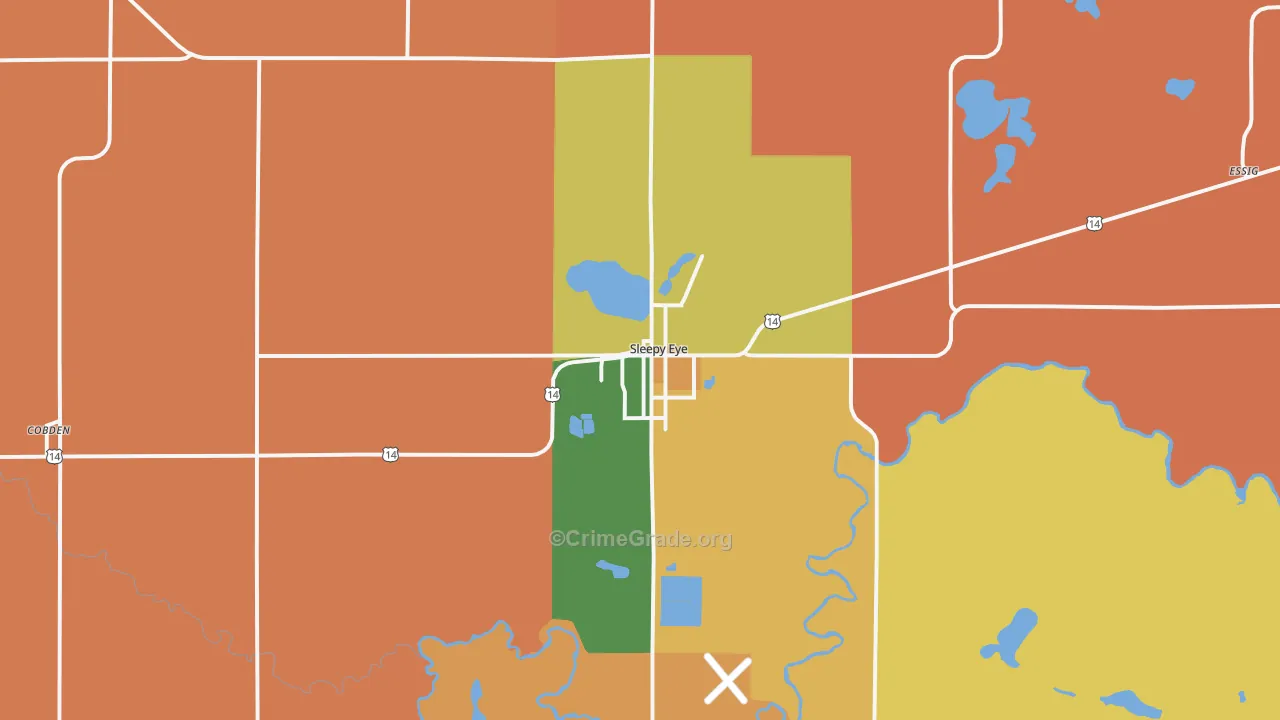 Sleepy Eye, MN Map of Assault Rates