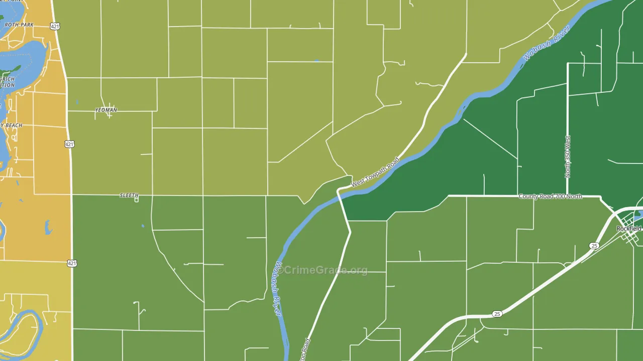 Sleeth, IN Map of Assault Rates
