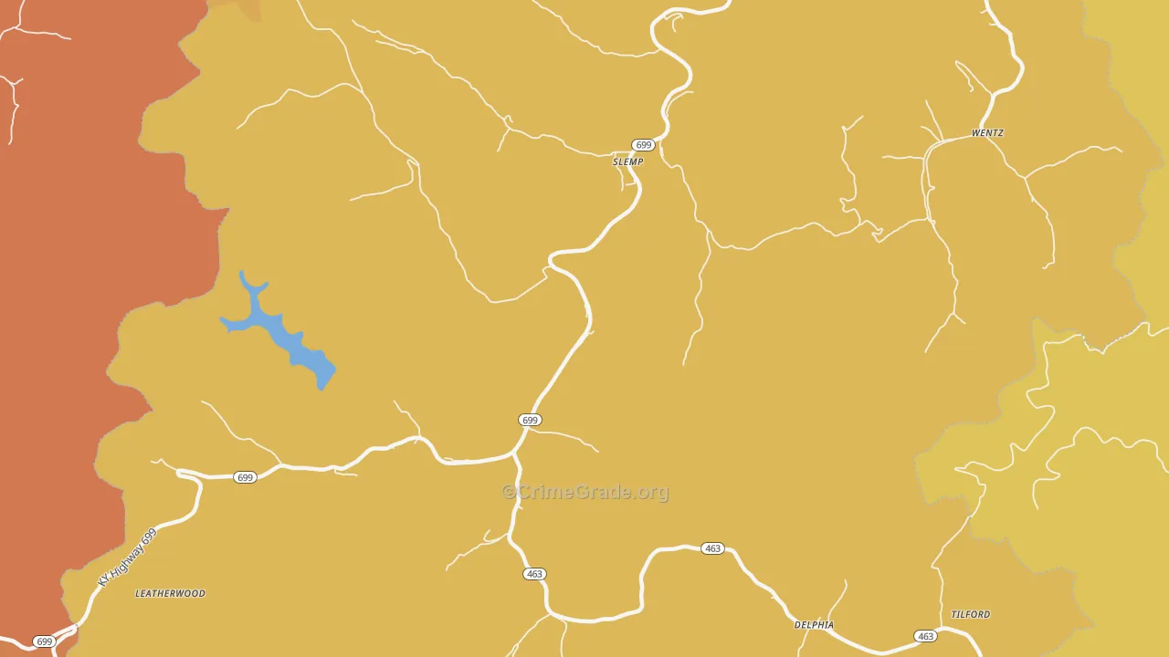 Slemp, KY Map of Assault Rates