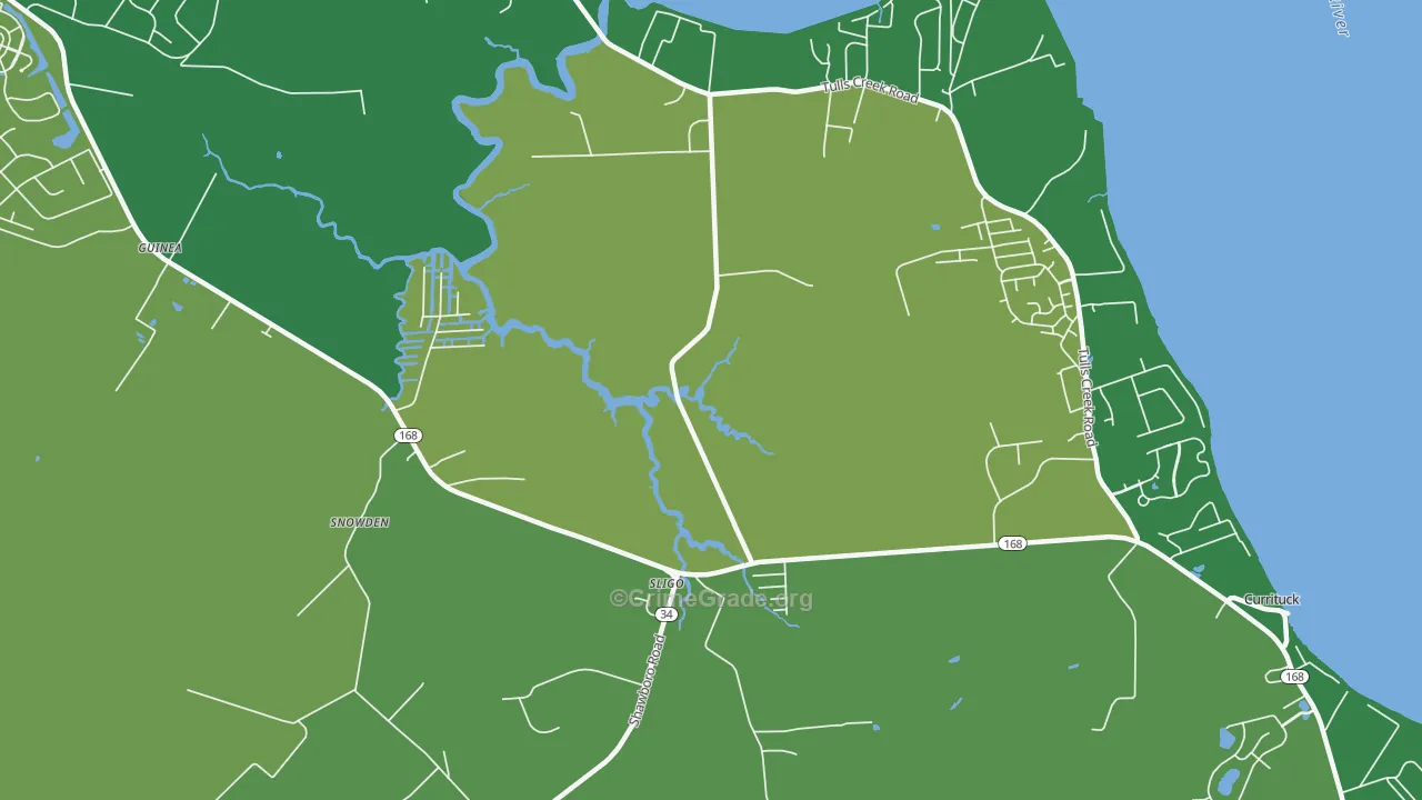 Sligo, NC Map of Assault Rates