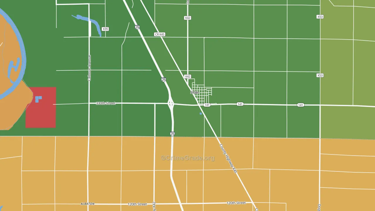Sloan, IA Map of Assault Rates
