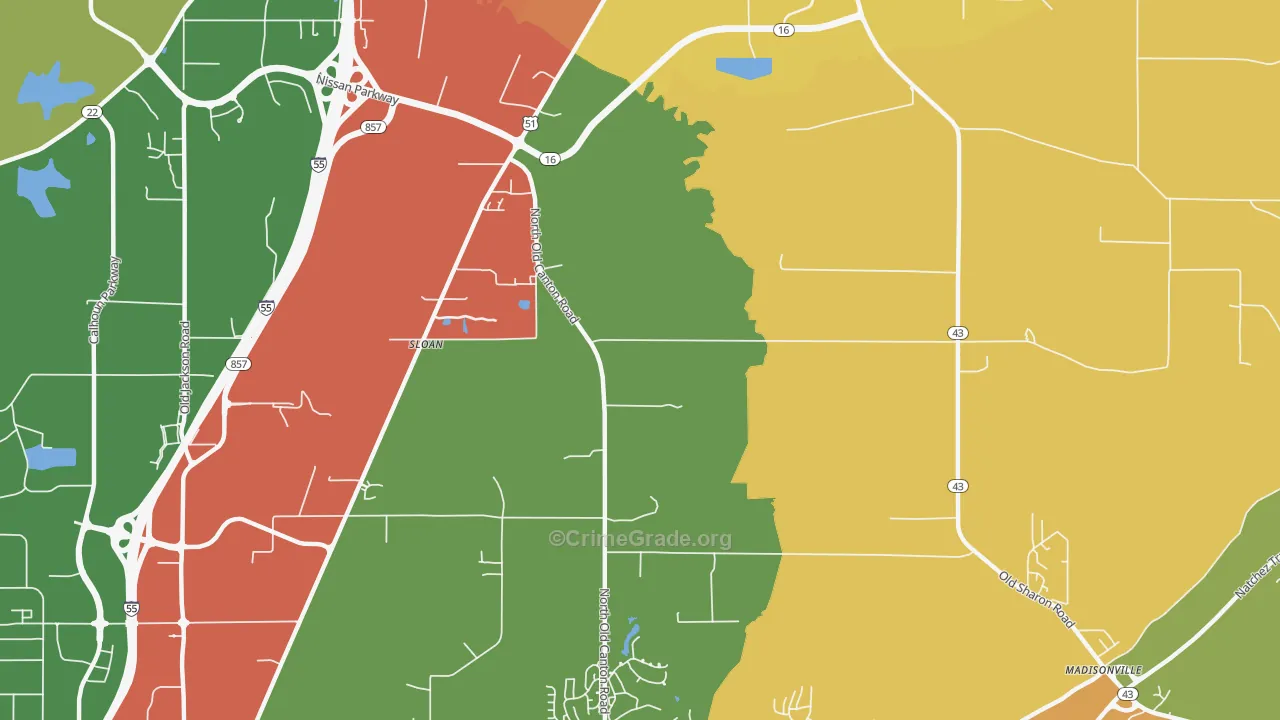 Sloan, MS Map of Assault Rates