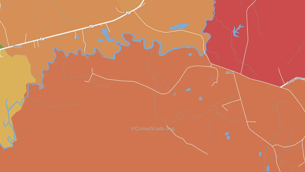 Sloan, NC Map of Assault Rates