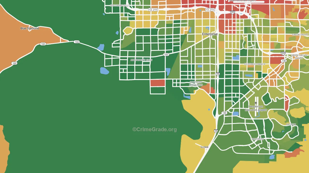 Sloan, NV Map of Assault Rates