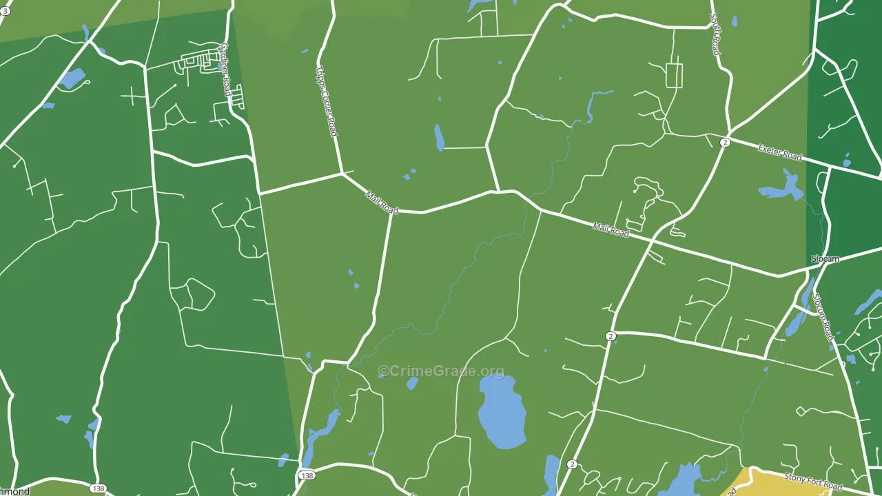 Slocum, RI Map of Assault Rates